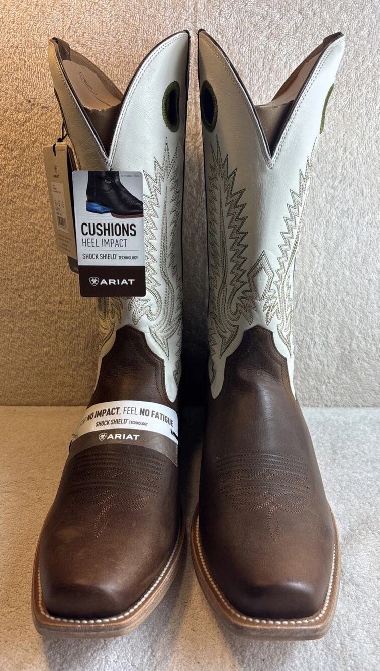 Mens Ariat Southland Western Boots Brown Cowboy Ranch 13 EE